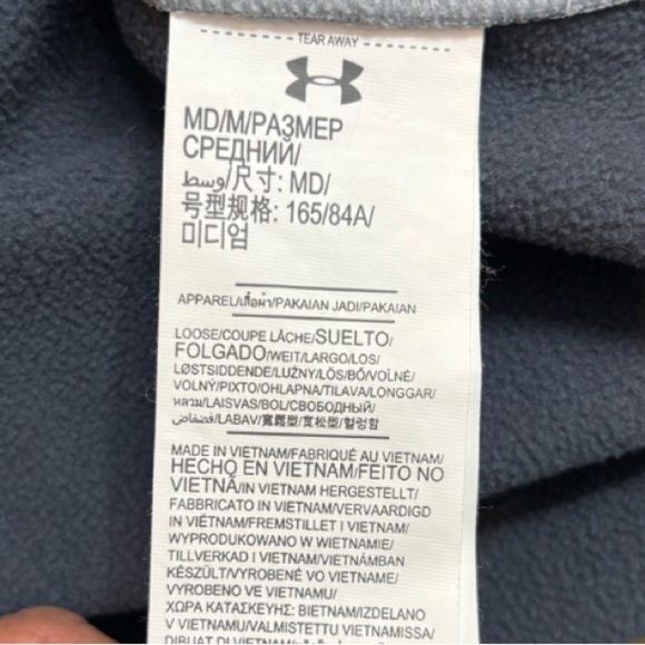 Women’s Under Armour Swacket Size Medium Light Gray & Coral Zip-Up w/Hood Storm - Picture 6 of 16